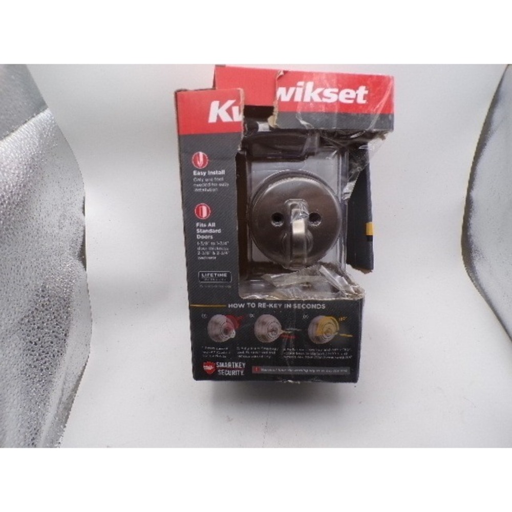 Kwikset Signature Series SmartKey Deadbolt Satin Nickel Single Cylinder 96601-58